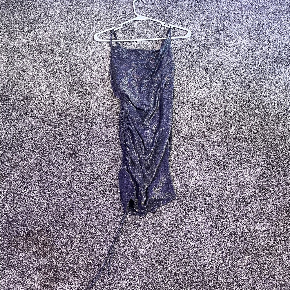 I.N. San Francisco Shimmering Silver and Black Dress